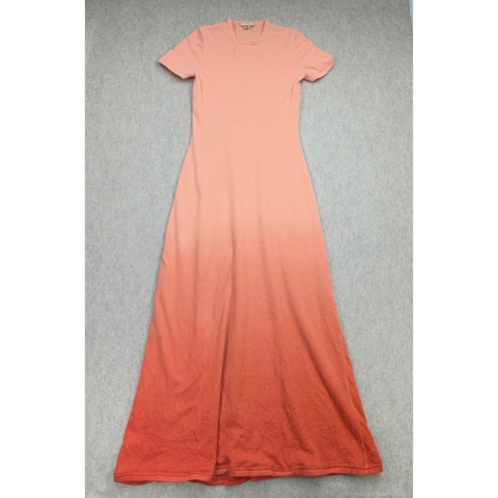Michael Kors Maxi Dress Womens M Orange Ombre Minimalist Quiet Luxury Resortwear